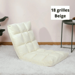 Charger l&#39;image dans la galerie, Fauteuil Pouf de Sol 18 Grilles Beige
