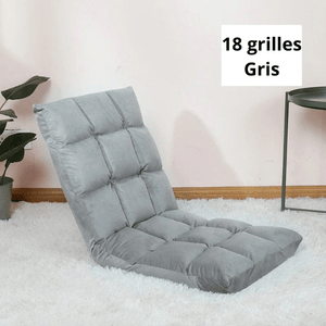 Fauteuil Pouf de Sol 18 Grilles Gris