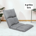 Charger l&#39;image dans la galerie, Fauteuil Pouf de Sol 8 Grilles Gris
