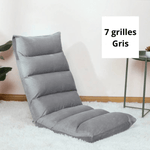 Charger l&#39;image dans la galerie, Fauteuil Pouf de Sol 7 Grilles Gris
