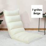 Charger l&#39;image dans la galerie, Fauteuil Pouf de Sol 7 Grilles Beige
