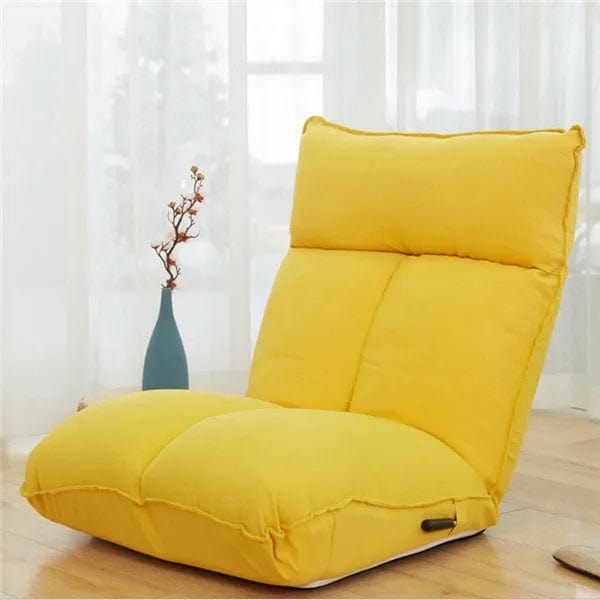 Fauteuil Pouf Lounge Jaune