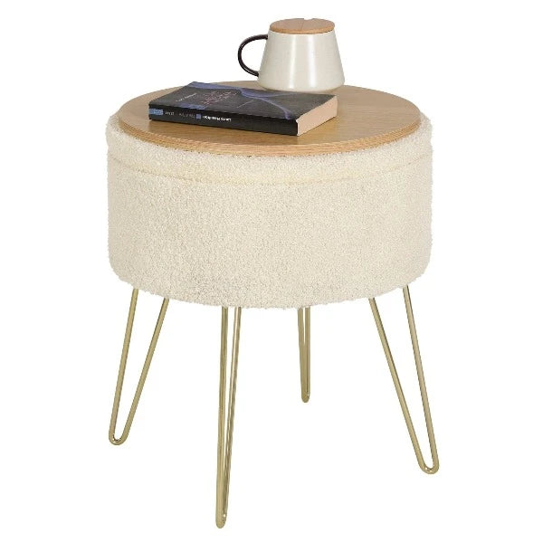 Pouf Coffre Beige