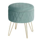 Pouf Coffre Rond Turquoise