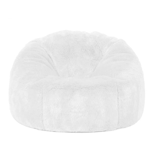 Pouf Poire Fourrure Blanc