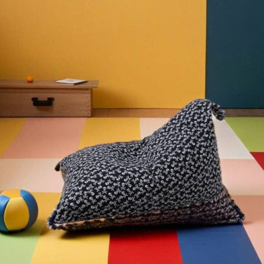 Pouf Triangle Enfant Motif Tête de Mort