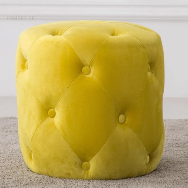 Tabouret Pouf Velours