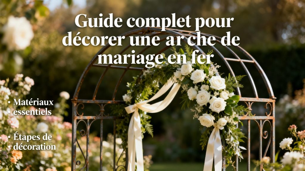 Guide complet pour décorer une arche de mariage en fer avec texte