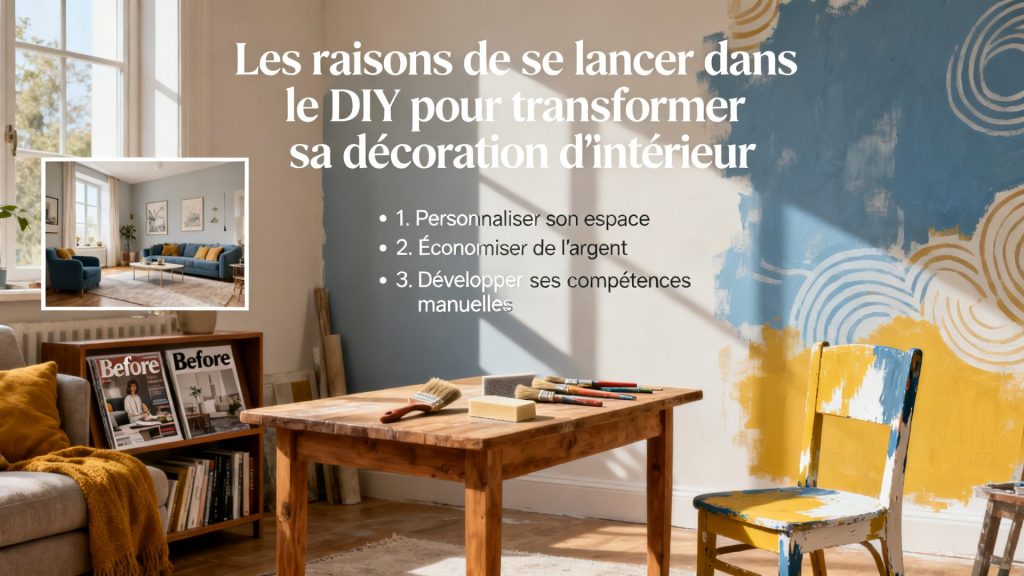 Les raisons de se lancer dans le DIY pour transformer sa décoration d'intérieur. 