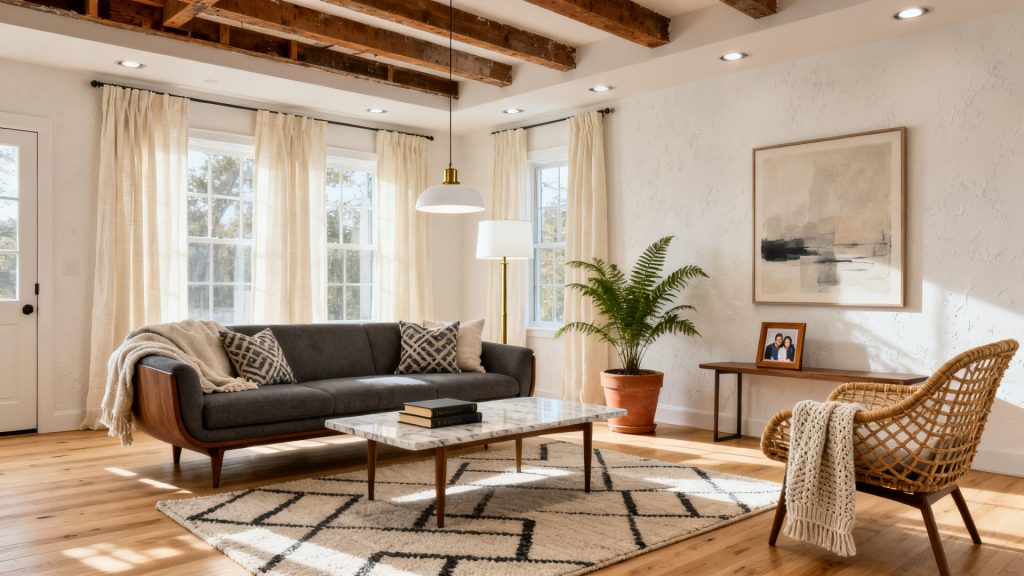 Aménager une pièce en respectant les 7 canapés du design d'intérieur. 