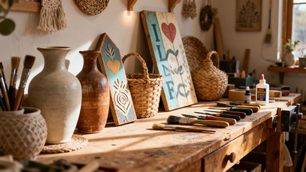 Fabriquer et vendre ses propres objets de décoration artisanale sans aucun texte