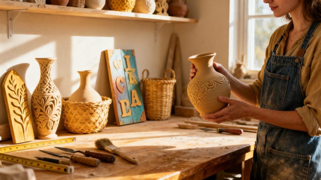 Fabriquer et vendre ses propres objets de décoration artisanale sans aucun texte