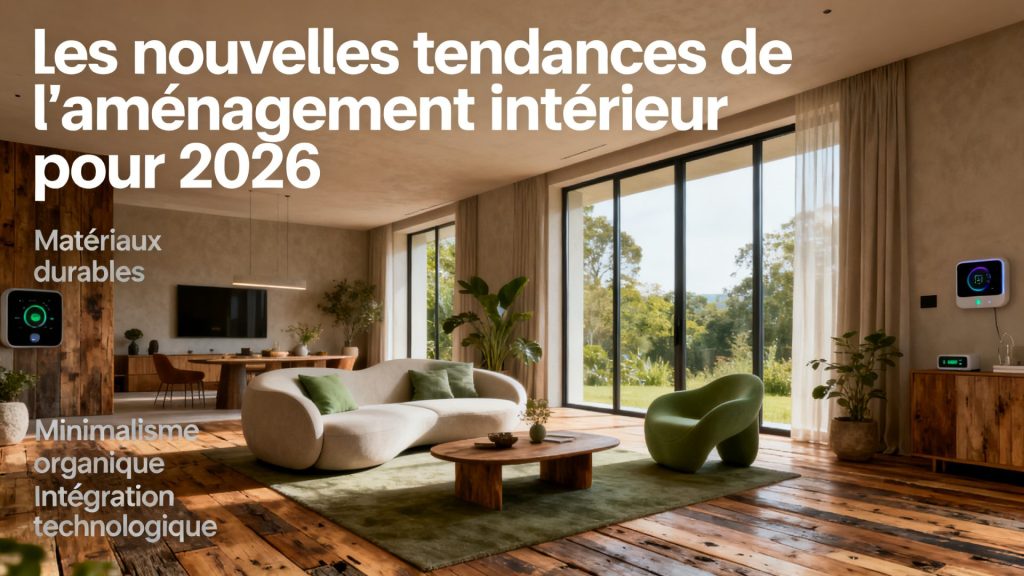 Les nouvelles tendances de l'aménagement intérieur pour 2026. avec texte