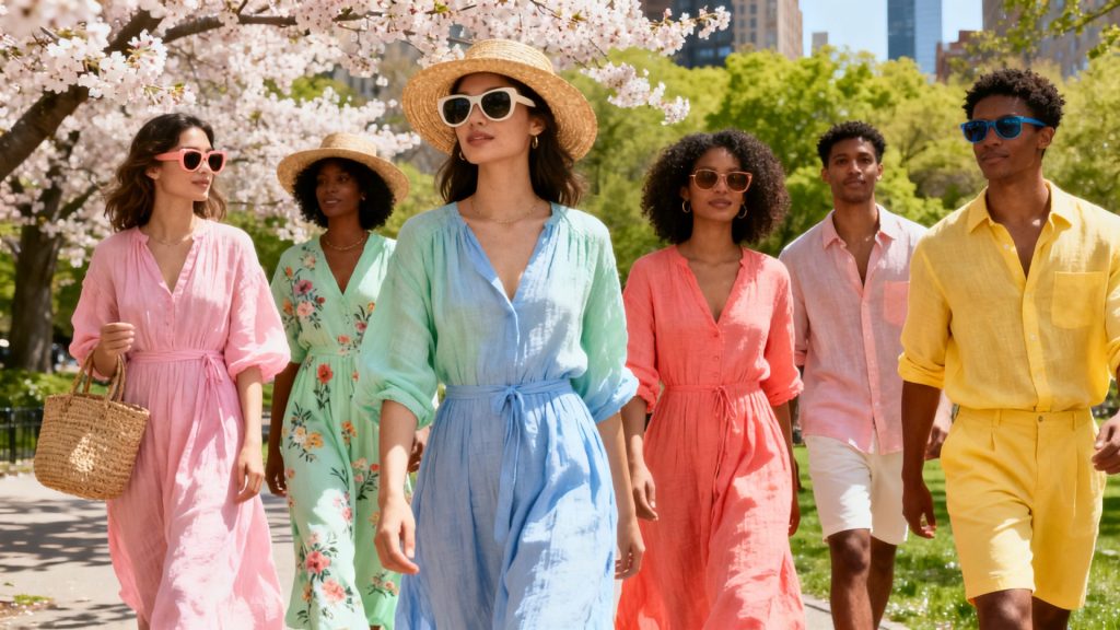 Les tendances et les couleurs du printemps et de l'été 2026. sans aucun texte