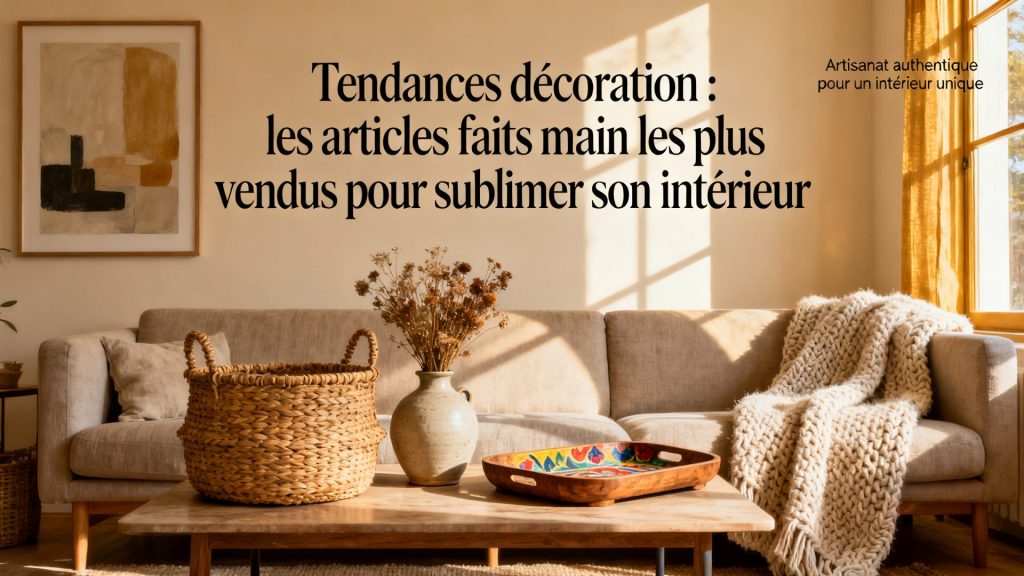 Tendances décoration : les articles faits main les plus vendus pour sublimer son intérieur avec texte