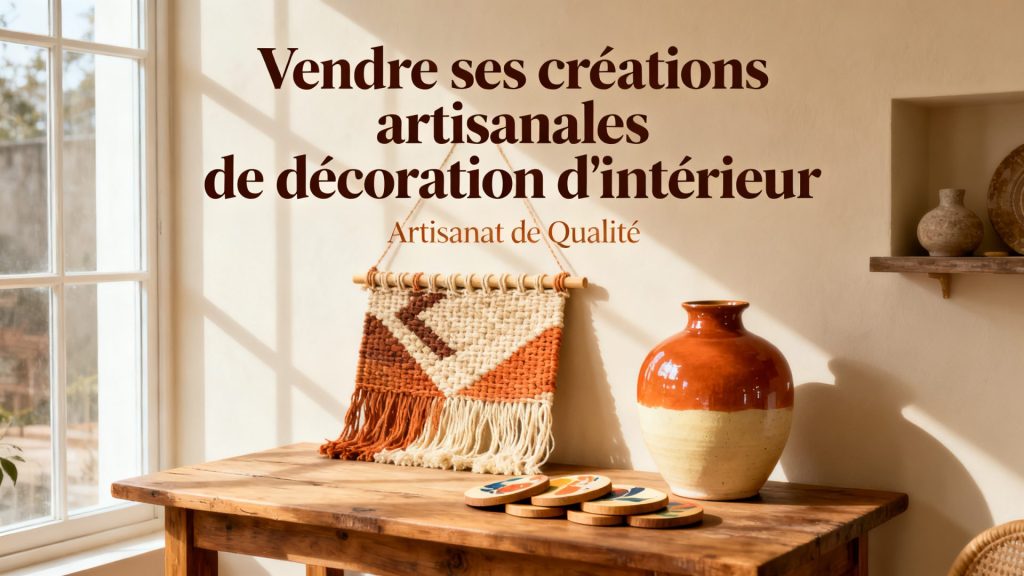 Vendre ses créations artisanales de décoration d'intérieur avec texte