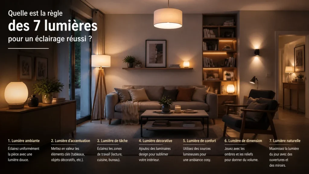 Quelle est la règle des 7 lumières pour un éclairage réussi ? 